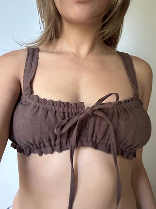 Cattails Bralette in Brown