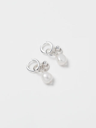 Huggie Hoop Pearl Earrings