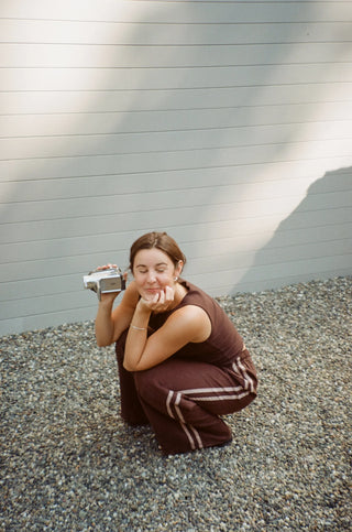 Tate Track Pants Chocolate