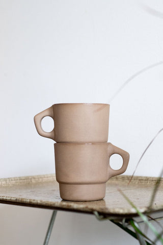 Square Handle Milkware Ceramic Mug