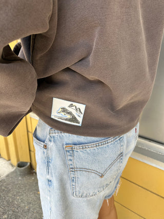 Merge Hoodie Washed Brown