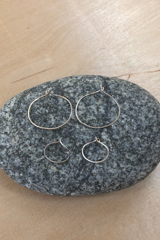 Silver Organic Hoops