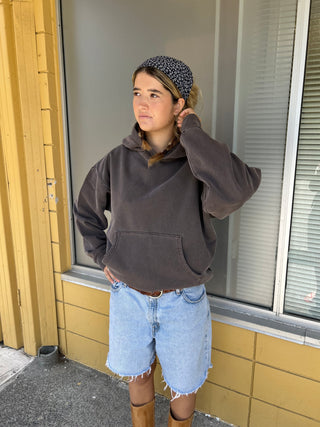 Merge Hoodie Washed Brown