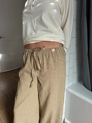 Plum Pants Olive Gingham