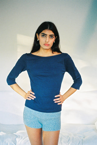Hemp Mid-Sleeve Navy