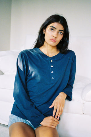 Hemp Bay Henley Navy