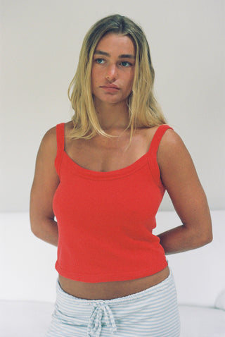 Hemp Breeze Tank Top Poppy Red