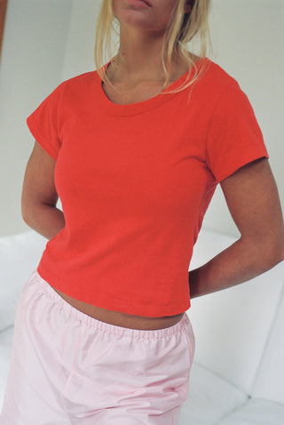Hemp Mini Tee Poppy Red