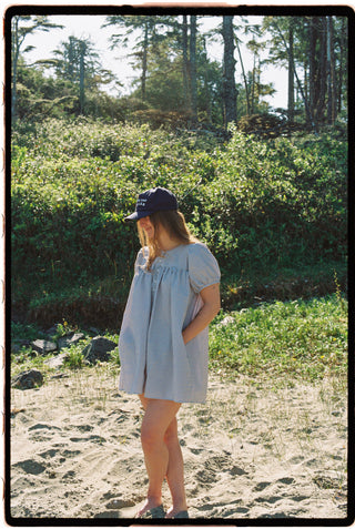 Babydoll Mini Dress Blue Check