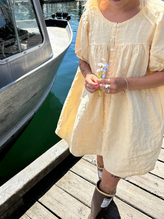 Babydoll Mini Dress Butter Yellow