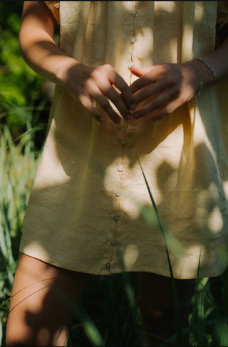 Babydoll Mini Dress Butter Yellow