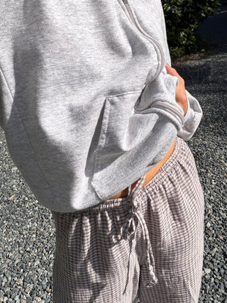 Plum Pants Blue Plaid