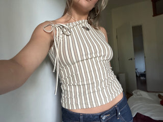 Adeline Top Buttercream Stripe