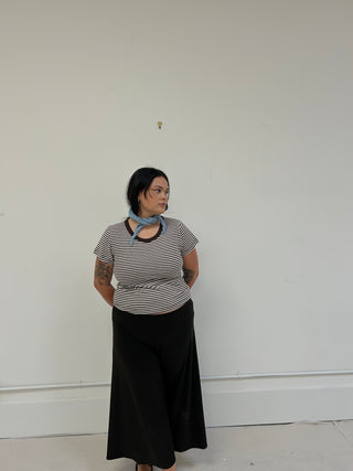 Hemp Mini Tee Choco Stripes