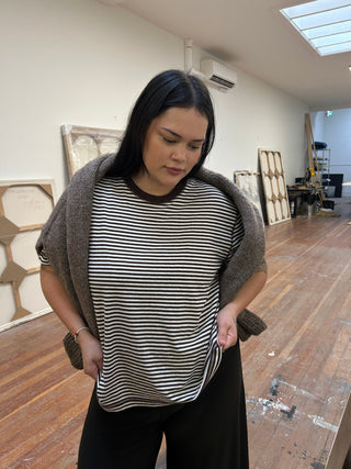 Hemp Rover Tee Choco Stripes