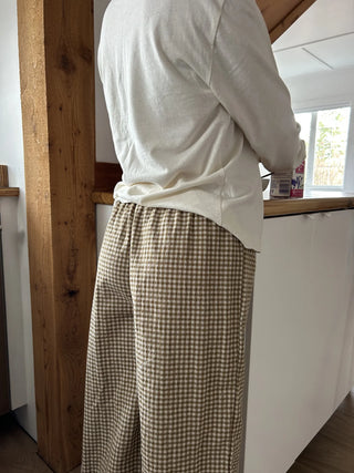 Plum Pants Olive Gingham