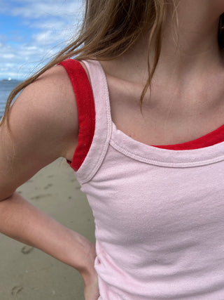 Hemp Breeze Tank Top Pink Cream