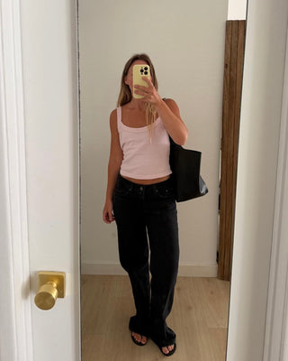 Hemp Breeze Tank Top Pink Cream