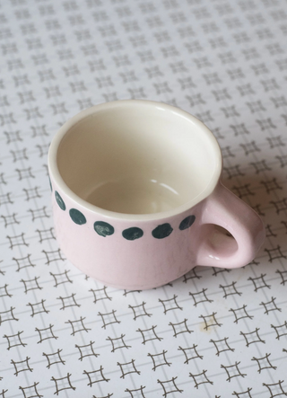 Shorter Milkware Mug Pink Polka