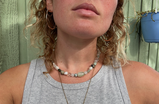 Milky Dalmatian Jasper Necklace