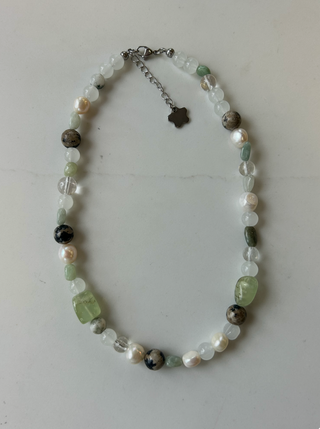 Milky Dalmatian Jasper Necklace