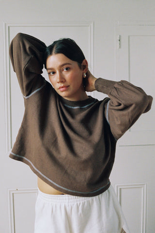 Hemp Cloud Sweater Carob