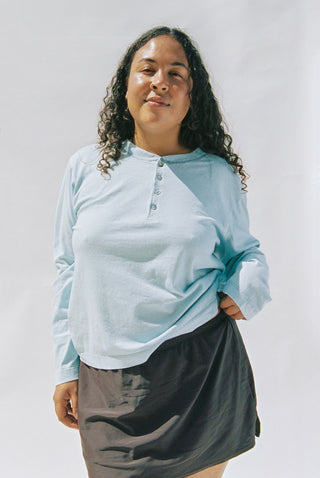 Sample Hemp Bay Henley Mineral Blue