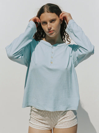 Hemp Bay Henley Mineral Blue