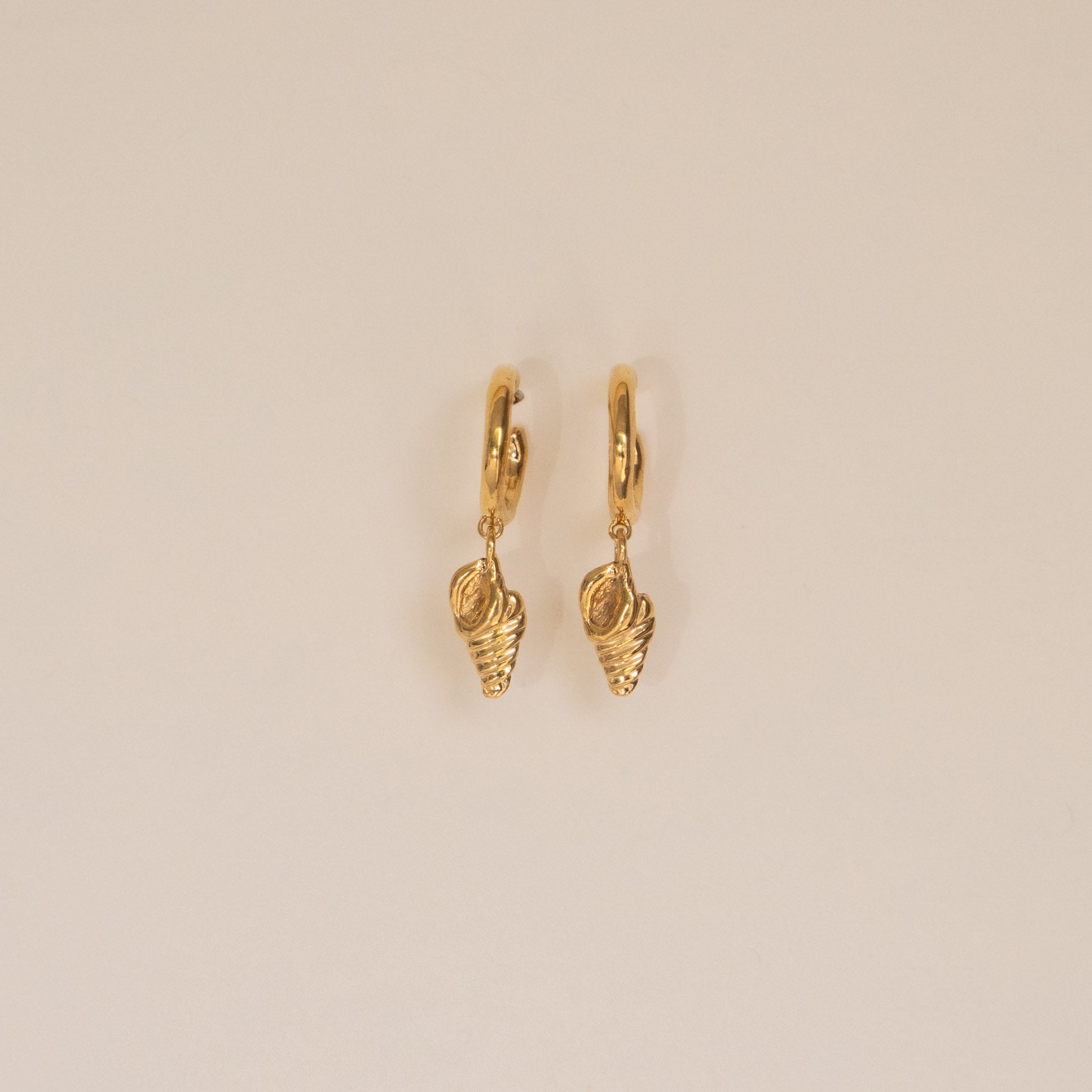 Charm Hoop Earrings : Vermeil in Gold Shells Rauw